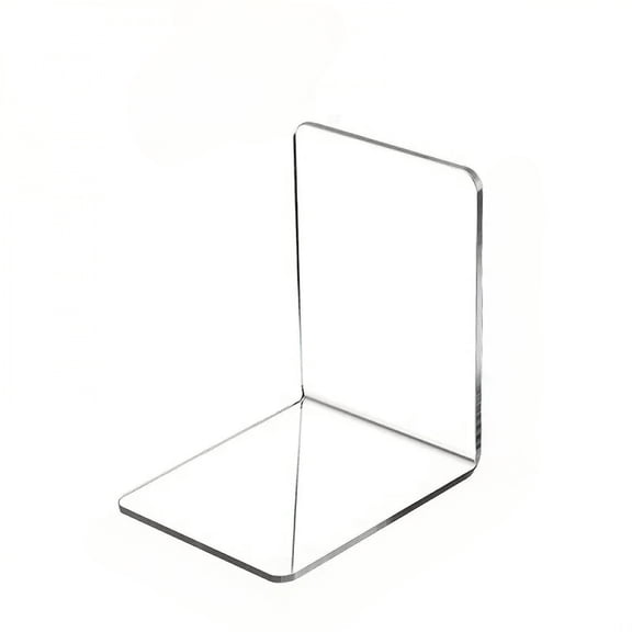 Transparent Bookend Acrylic Bookend L-type Bookend Bookshelf Picture Album Display Laminated Board Storage Book Holder