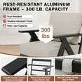 thumbnail image 6 of EAGLE PEAK Urban Slate Modern Swivel Rocker Patio Chair Set of 4, Black/Beige, 6 of 9