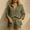Army Green, variant on Heisall Two Piece Sets for Women Lapel Top and Shorts with Pockets 3/4 Sleeve Casual Summer Lounge Sets
