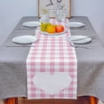 thumbnail image 3 of Luxury Table Runner Pink Plaid Love Birthday Party Hotel Dining Table Cotton And Linen Table Cloth, 3 of 5