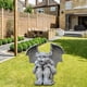 thumbnail image 3 of 2 Piezas Gargoyle Jardín Estatua Césped Flowerbed Sculpture Decoración Del Hogar Al Aire Libre Macarena Estatua gárgola, 3 of 8