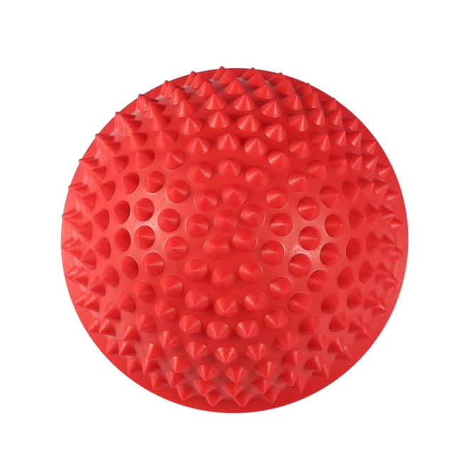 M Buder Pelota de Masaje de PVC Semicircular para Yoga Fitness Gimnasio Relajación Herramienta de Recuperación Muscular Rojo
