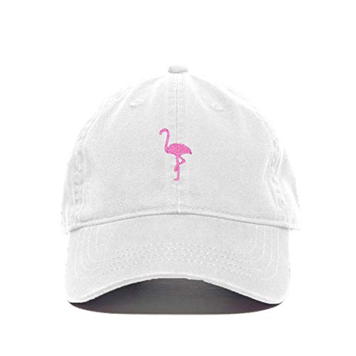 Tech Design Pink Flamingo Baseball Cap Embroidered Cotton Adjustable Dad Hat