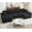 Black, variant on YWEN Sectional Sleeper Sofa Bed,6 Seater Sectional Couch with 4 Cushions and 2 Pillows,Convertible Sleeper Sofas W/Pull Out Bed,Living Room Furniture for Apartment,Corduroy Fabric