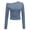 Blue, variant on Womens Solid Off The Shoulder Long Sleeve T Shirt, Sexy Low Neckline Fashion Casual Daily Going Out Top,Green
