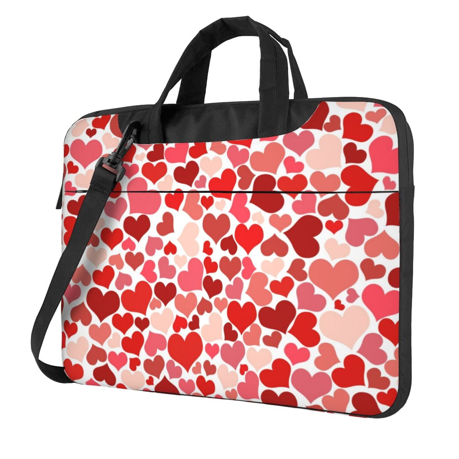 Pink Seamless Hearts Laptop Bag, 13 inch Laptop or Tablet, Business