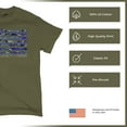 thumbnail image 6 of Blue American Flag Courage Loyalty Honor T-shirt USA Military Proud Veteran's Day Don't Tread on Me Men's Tee, 6 of 7