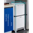 thumbnail image 4 of 40L Double Layer Trash Bin with Step-Pedal & Rolling Wheels – Multi-Compartment Sorting Bin for Home, Kitchen, & Recycling, 4 of 5