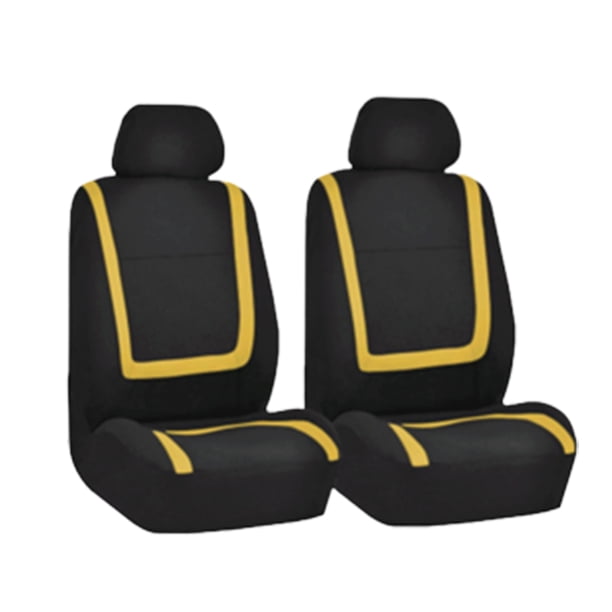 4 fundas universales para asientos de coche, gruesas y resistentes al desgaste, accesorio interior (amarillo)