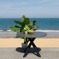 thumbnail image 2 of Safavieh Saxon Modern Steel Outdoor Dining Table, Gray, 2 of 7
