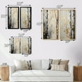 thumbnail image 4 of Designart "Monochrome Tree Of Gray And Gold" Tree Monochrome Framed Wall Art Set Of 2 - Gold Floral Framed Wall Art Set Of 2, 4 of 7