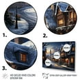 thumbnail image 3 of Designart "European City Nights Winter's Glow" Landscapes Framed Wall Art - Traditional Grey Winter Landscape Bedroom Framed Canvas Wall Art, 3 of 6
