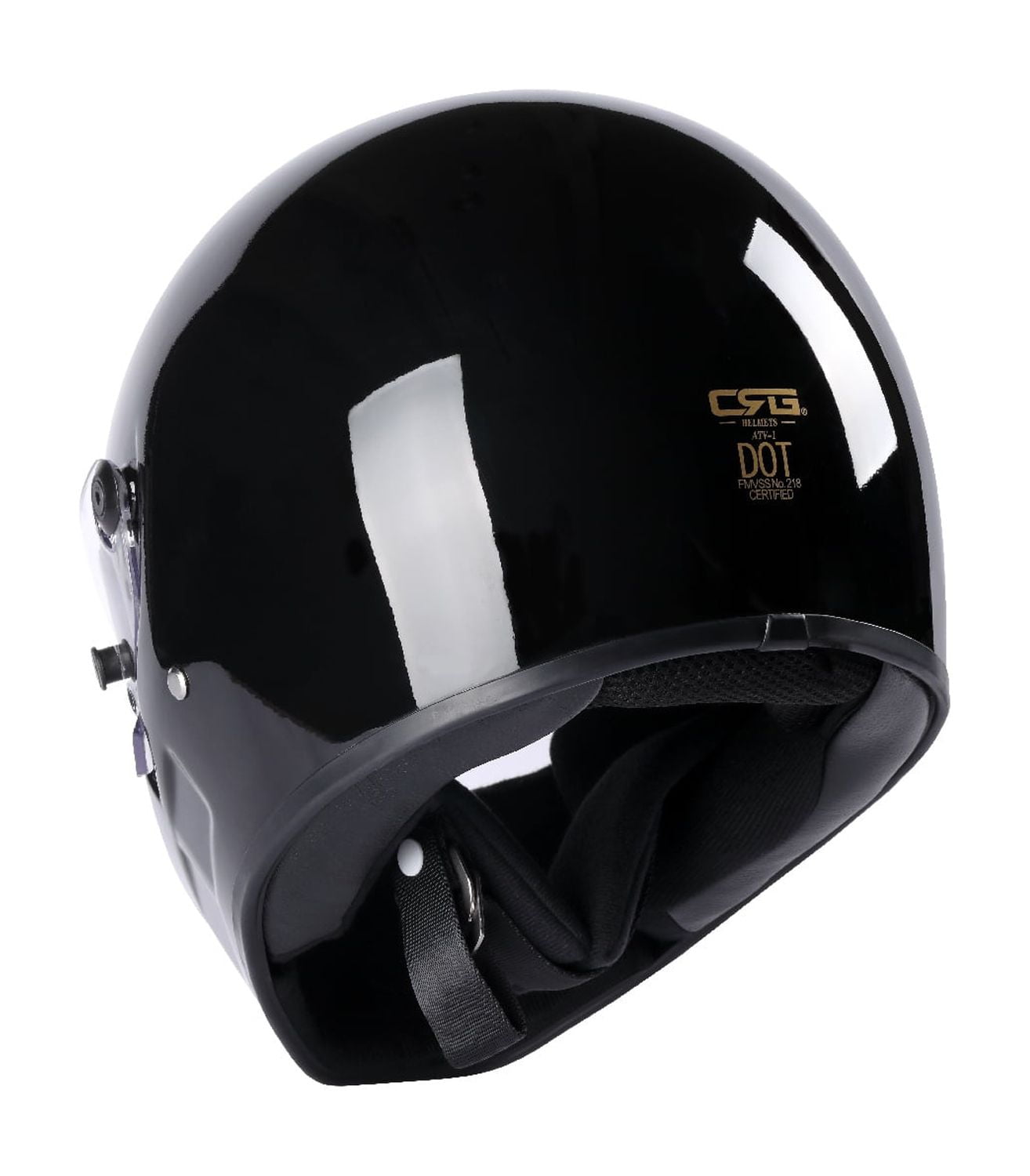 CRG Full-Face Motorcycle Street Bike Fiberglass Helmet DOT Certified Motocross Helmet Extra Large Size Helmet