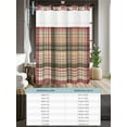 thumbnail image 6 of No Hook Cloth Fabric Shower Curtain with Snap in Liner, Buffalo Plaid Waterproof Shower Curtains Set with See Through Top Window, Modern Farmhouse Colorful Checkered Bath Curtains Shower 36"x78", 6 of 6