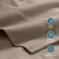 thumbnail image 3 of Bare Home Luxury 100% Cotton Flannel Queen Sheet Set, Deep Pocket, 4-Piece, Taupe, 3 of 10