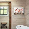 thumbnail image 6 of Farmhouse Bathroom Decor Wall Art Rustic Poppy Picture Relax Soak Unwind Sign Painting Framed Modern Artwork For Living Room Bedroom Office Home 12x16 In Red Poppy, 6 of 6