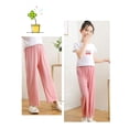 thumbnail image 4 of Ruyang Teen Girls Cotton Linen Wide Leg Pants Drawstring Kids Oversized Casual Lightweight Flowy Palazzo Pants Long Trousers Pockets, 4 of 6