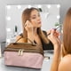 thumbnail image 5 of Uuiauoio PU Leather Travel Makeup Bag, Large Capacity Cosmetic Bag for Women, Waterproof Portable Pouch with Divider, Toiletry Organizer with Handle, 5 of 6