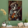 thumbnail image 2 of Boxer Dog Playing Guitar Stretched Canvas Size 8x12 – Music Dog, Perfect for Animal Lovers, Boxer Dog Canvas, Guitar Canvas Size Wall Art, 2 of 5