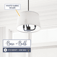 thumbnail image 5 of Prominence Home Billet Matte Black 3-Light Convertible Pendant/Semi-Flush with Fabric Shades, 5 of 16