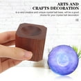 thumbnail image 4 of GOOHOCHY Crystal Sphere Display Stand Coffee Wood For Indoor Show 1Pack, 4 of 8