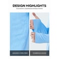 thumbnail image 3 of NORTHYARD Men's Hoodie Sun Protection Shirts with Long Sleeves UPF 50+ UV Swim Rash Guard for Fishing Hiking Beach Hooded Skyblue L, 3 of 6