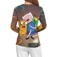 thumbnail image 4 of Adventure Time Women's Pajama Top 3D Digital Print Sleepwear Trendy Crewneck Pullovers Long Sleeve Shirts 5XL, 4 of 8