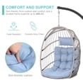 thumbnail image 2 of SWITTE Egg Chair with Stand PE Wicker Swing Chair and Light Blue Cushion, Indoor & Outdoor, 2 of 6