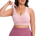 thumbnail image 4 of WAGUTH Plus Size Sports Bra for Women Adjustable Straps Racerback Medium Support Workout Yoga Bralette,Pink,4XL, 4 of 5