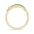 thumbnail image 2 of ANGARA Natural Encrusted Emerald Infinity Love Knot Ring in 14K Yellow Gold for Women (Size-1.3mm) | May Birthstone, Birthday, Anniversary, Jewelry Gift for Women | Natural Emerald Ring, 2 of 8