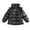 Black, variant on Boys Winter Coat Kids Warm Padded Jacket Solid Color Hooded Outerwear Soft Insulated Cold Weather Coat