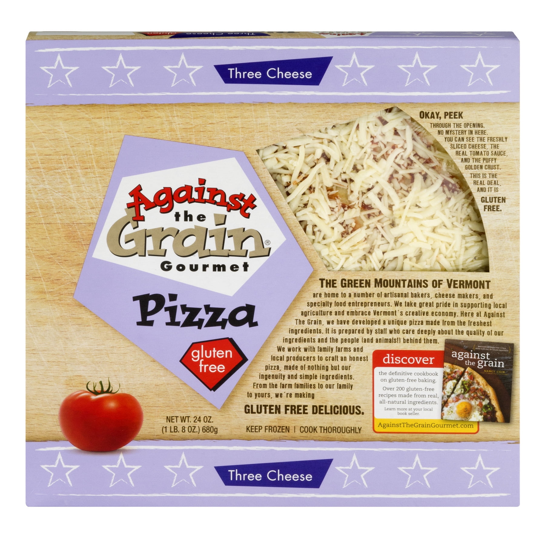 Against The Grain Gourmet Three Cheese Pizza 24 Oz Box Walmart