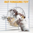 thumbnail image 3 of 1 Pce, Jouet de Recherche de Nourriture pour Souris, Mangeoire Lente interactive avec Roue Distributrice de Friandises Rotative Transparente, Peut Tre Utilisé pour Enrichir les Activités de la Souris, Accessoire de cage à Souris, Blanc, 3 of 7