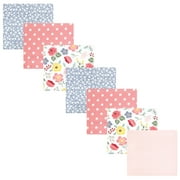Luvable Friends Hudson Baby Flannel Receiving Blankets 7pk, Blush Floral