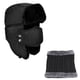 thumbnail image 1 of Gorro de invierno cálido con orejeras, gorro de trampero, gorro de aviador de piel sintética, 1 of 5