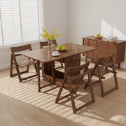 Extendable Drop Leaf Folding Dining Table Space Saving Living Room & Kitchen Single Walnut 51.18“