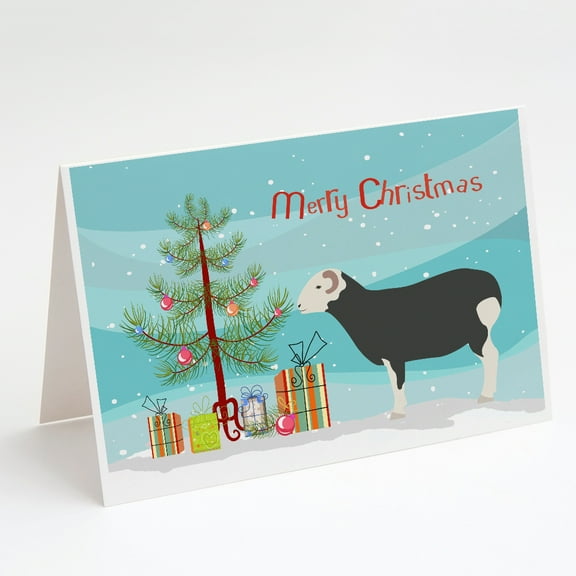 Herwick Sheep Christmas Greeting Cards and Envelopes Pack of 8