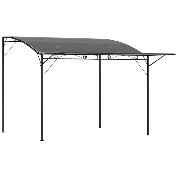 10x8 Outdoor Pergola Patio Gazebo for Garden Deck Camping Dark Gray