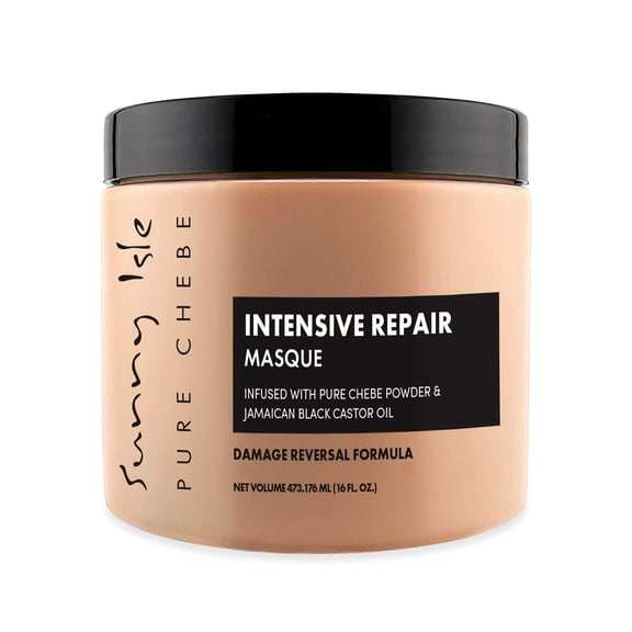 Sunny Isle Pure Chebe Intensive Repair Masque 16oz | Infused with Pure Chebe Powder & Jamaican Black Castor Oil | Damage Reversal Formula
