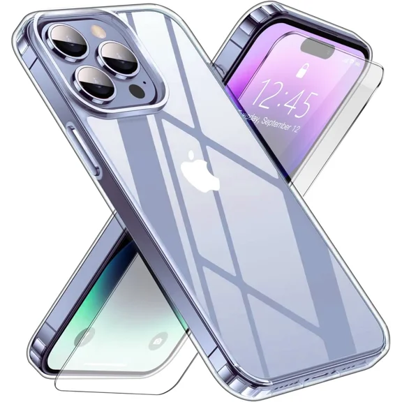 Starshop iPhone 17E Case Phone Cover Shockproof Slim With Glass Screen - Clear