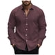 thumbnail image 2 of pstuiky camisetas de manga larga para hombre, Camisa de manga larga con cuello estampado, informal y cómoda, para hombre. top de hombre xxl, 2 of 5