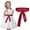 Red, variant on WHIPPY Girls Belt for Dresses Kids Waist Belts for Wedding Party
