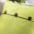 thumbnail image 3 of Phantoscope Farmhouse Triple Button Linen Decorative Throw Pillow, Sage Green, 18" x 18", 2 Pack, 3 of 10