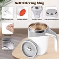 thumbnail image 5 of Rechargeable Automatic Stirring Coffee Mug, Built In Mixing Mechanism, Rust Resistant Stainless Interior, Travel Home Self Stirring Beverage Cup, 5 of 9