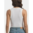 thumbnail image 6 of 3-pack White Women Tank Tops Summer Sleeveless Basic Cami Top Shirt Slim Racerback Blouses, 6 of 7