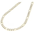 thumbnail image 3 of Mens Real 10K Yellow Gold Diamond Cut Figaro Style Chain 4.60mm Necklace 20 Inch, 3 of 6