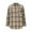 #270-Khaki, variant on Craaazy Button Down Shirts For Women Plaid Printed Tops Long Sleeve Turn-down Collar Cardigan Coat With Pocket Gifts For Women