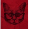 thumbnail image 2 of Cat with Glasses Cute Hipster Kitty Men's Graphic T Shirt Tees Brisco Brands S, 2 of 6