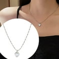thumbnail image 3 of Corazón de la gota de la cadena colgante hecho a mano collar de piedra colgante encanto, 3 of 7