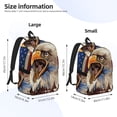 thumbnail image 4 of Balery Eagle With USA Flags Vintage Canvas Backpack for Men and Women - Large Capacity, Durable Travel Laptop Bag for School, Work, Hiking, and Outdoor Activities-Small, 4 of 7